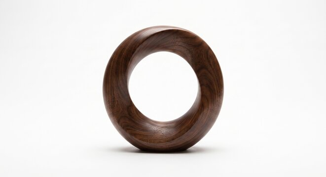 Brown Wooden Circle Ring Object