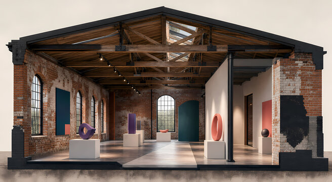 Adaptive reuse exhibition workshop illustration