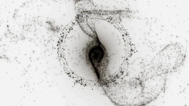 Organic Particle Morph Montage with Abstract Fluid Motion
