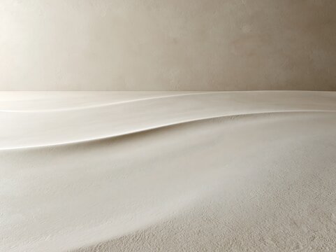 Minimalist beige textured surface background with soft light and shadow