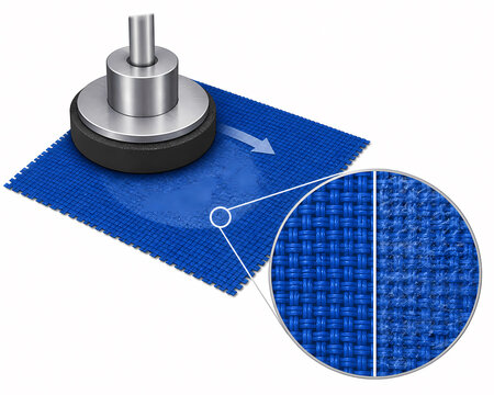 Fabric abrasion resistance test illustration