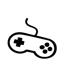 Flat design game controller icon isolated on white background for digital gaming apps and websites © Hasan
