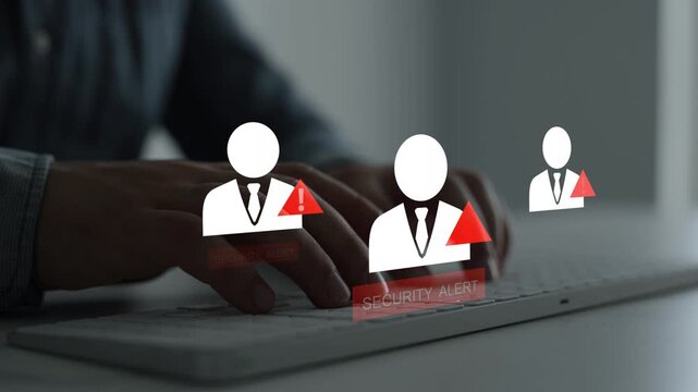 Cybersecurity and personal data hacking concept with hacker accessing confidential files, digital privacy breach, online fraud, identity theft and sensitive information security risk.	
