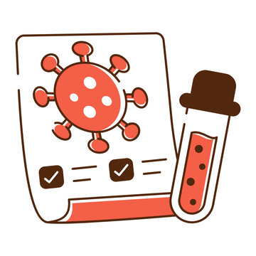      Editable flat design vector of covid test