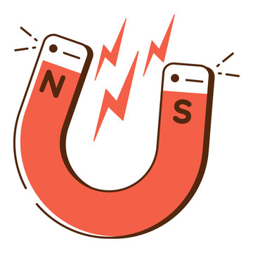 An icon design of magnet