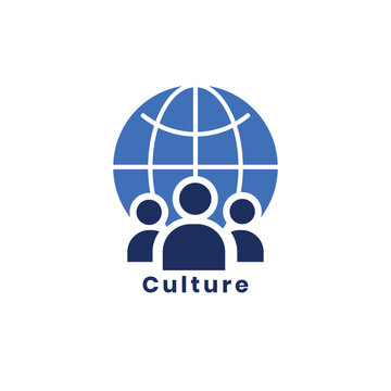Global Culture and Diversity Vector Icon, International Community and Teamwork Symbol Isolated on White Background