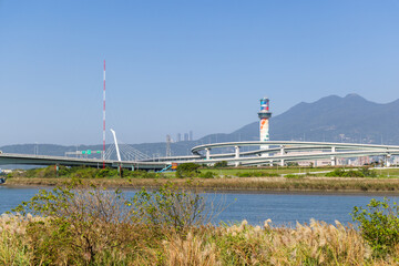 Obraz premium Beautiful river view in Taipei city