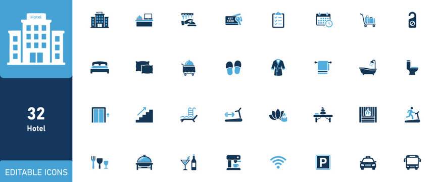 Comprehensive building and architecture icon set featuring various structures and construction elements for professional design and web projects