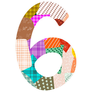 colorful 6 number for decoration 