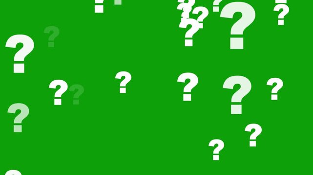 Animation of Question marks fly icon. ask sign animation. thinking, quiz, education, confused sign symbol. Cartoon comic questions marks flying animated. 4k motion videos