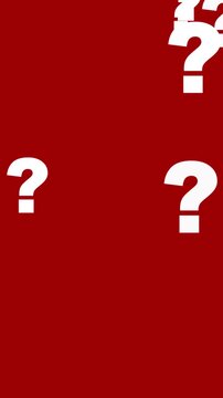 Animation of Question marks fly icon. ask sign animation. thinking, quiz, education, confused sign symbol. Cartoon comic questions marks flying animated. 