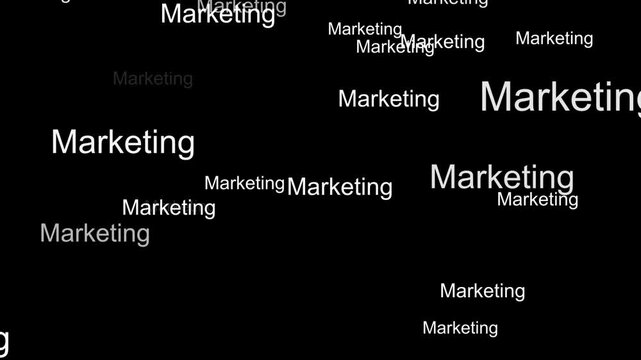 Online social media marketing concept flying advertising background. Banner of digital marketing concept with text of branding, advertising, SEO. Digital marketing concept. alpha channel. 
