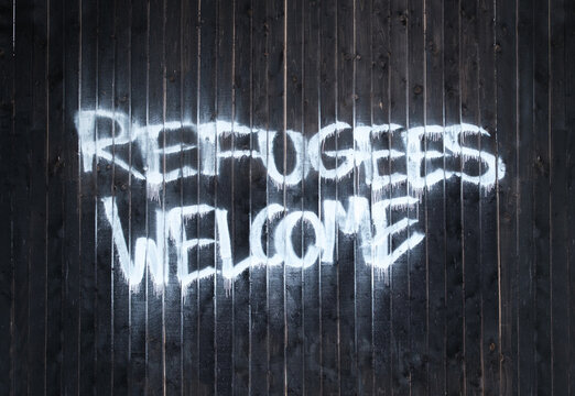 Refugees Welcome Sign In United Kingdom