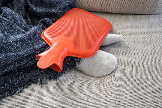 Hot water bottle, a warm foot warmer for a cold day.
