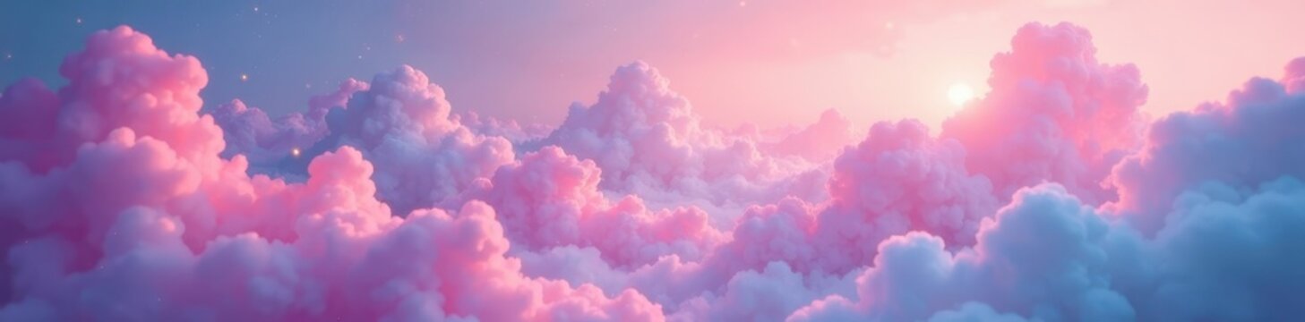 Soft, pastel hues blend into a dreamy, otherworldly scene , bokeh, pastel