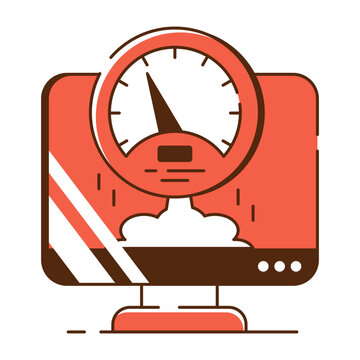 Modern design icon of system speed optimization 
