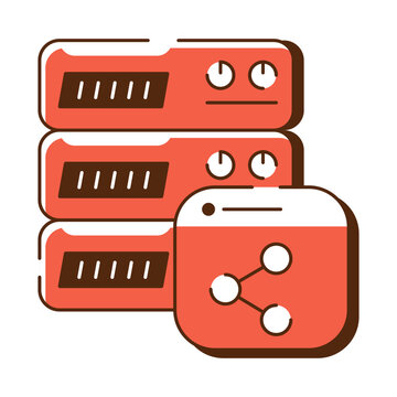 An icon design of share server 

