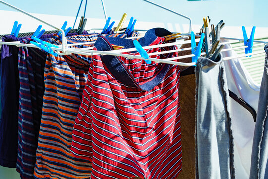 Clothes hanging to dry outdoor