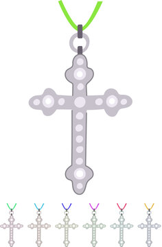 line cross christian cartoon. outline christ, sunrise bible, grace religious line cross christian sign vector