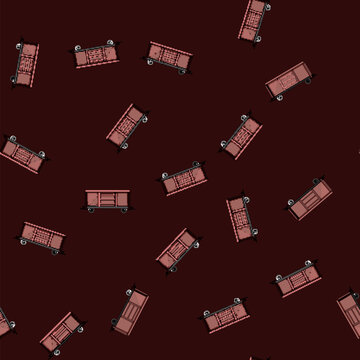seamless pattern cargo coal wagon cartoon. bulk shipment, supply energy, resource infrastructure cargo coal wagon sign vector