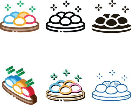 round stones on wooden board icon vector. round stones on wooden stylized board sign. color symbol