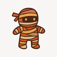 Obraz premium Cute cartoon mummy illustration