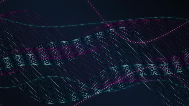 Glowing particle waves oscillate in a seamless loop