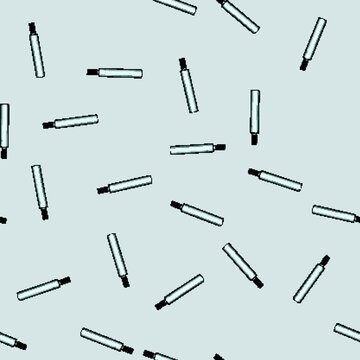 seamless pattern Metal threaded rod with long steel body and threaded end, industrial fastening component for construction, machinery and repairs on white background, studio cutout