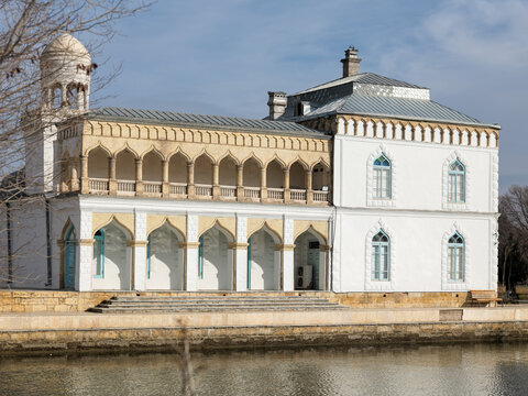Bukhara Sitorai Mokhi Khosa Palace Water Reflection

