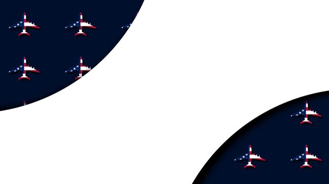 US Air Force Birthday Patriotic Background with Fighter Jets and American Flag Pattern.