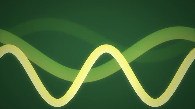 Stylized yellow green sine waves scroll in a seamless loop