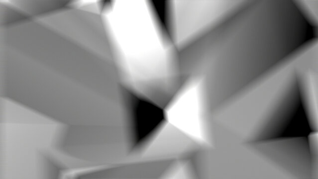 Blurred abstract geometric pattern in black, white, and gray