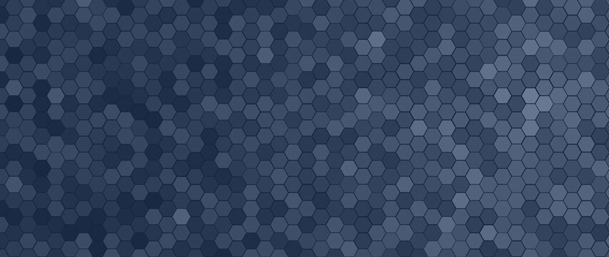 Abstract blue geometric hexagon pattern background
