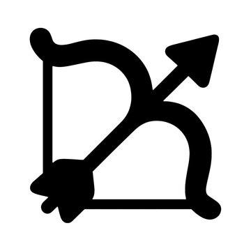 PNG Black bow and arrow icon