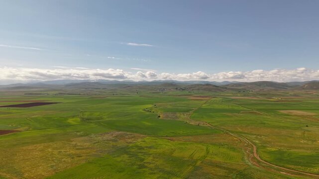 Breathtaking Aerial View of Ma&ccedil;ka's Mountain Landscapes and Lush Green Valleys, Trabzon, T&uuml;rkiye