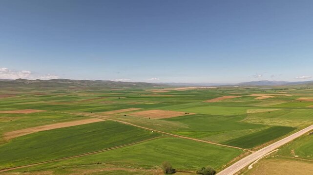 Breathtaking Aerial View of Ma&ccedil;ka's Mountain Landscapes and Lush Green Valleys, Trabzon, T&uuml;rkiye
