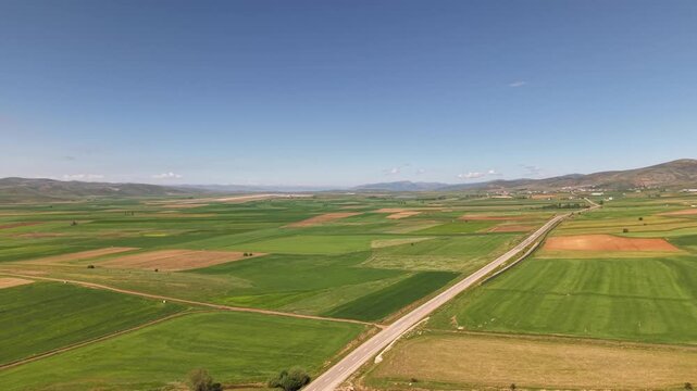 Breathtaking Aerial View of Ma&ccedil;ka's Mountain Landscapes and Lush Green Valleys, Trabzon, T&uuml;rkiye