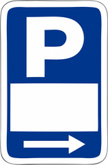 parking sign isolated on white background © Artem