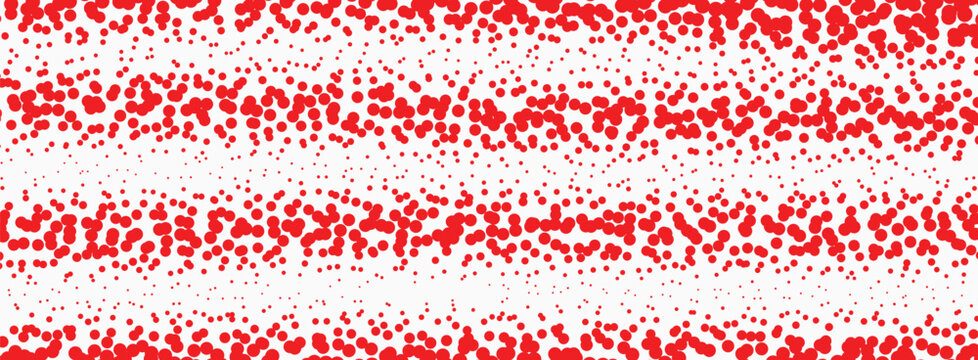 Abstract red dot pattern background with halftone gradient effect for modern web design.