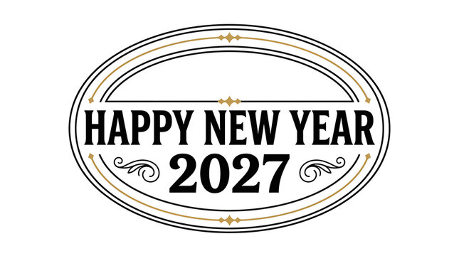 Elegant Happy New Year 2027 Text Effect