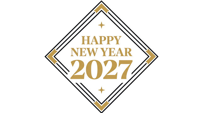 Elegant Happy New Year 2027 Text Effect