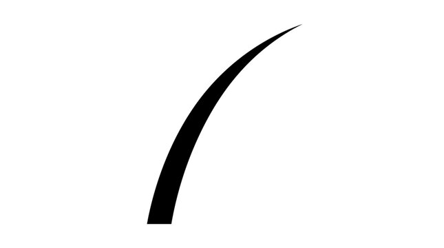 Cad tree lines Curved Stroke, Flowing Line Vector, Abstract Curve Element, Black Bent Line Shape, Diagonal Swiping Brush Design for Modern Layouts vactor