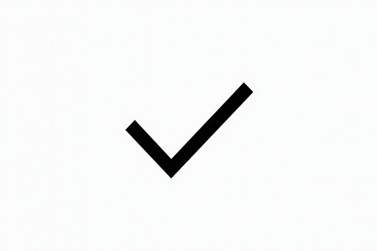Simple black checkmark on a white background
