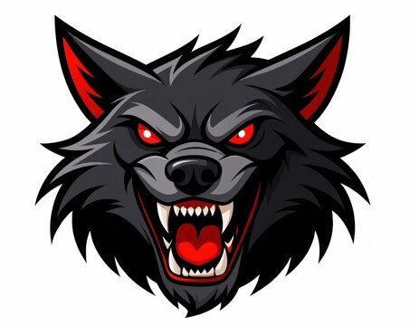 angry wolf head
