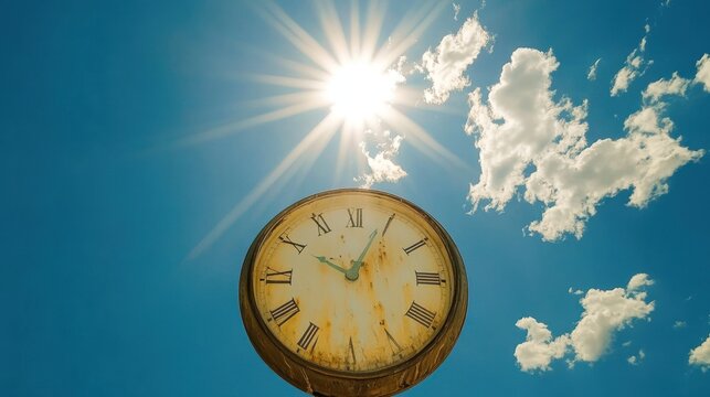Time Flies: A Vintage Clock Under the Summer Sun