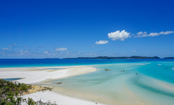 Hill Inlet Point swirling sands Whitehaven Beach Queensland Australia