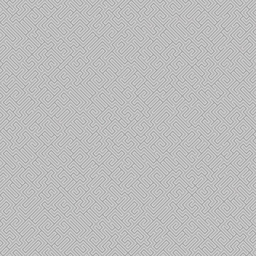 Modern monochrome background with intricate seamless line ornament. Seamless geometric maze pattern.