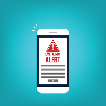 Disaster Warning Notification Mobile Concept