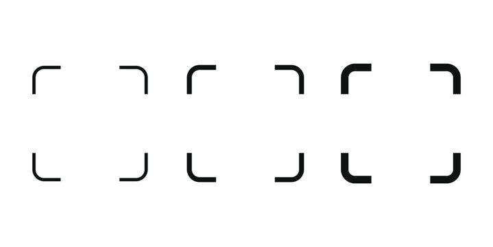 scan frame icon set. camera focus sign. viewfinder symbols for QR code scanner