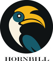 hornbill logo vector . © Farhana